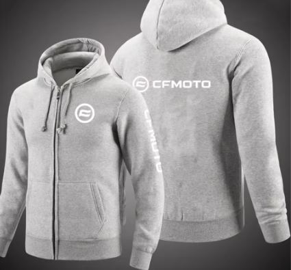 2024 Spring Autumn Cfmoto Logo Print Popular Solid Color Zipper Hoodies