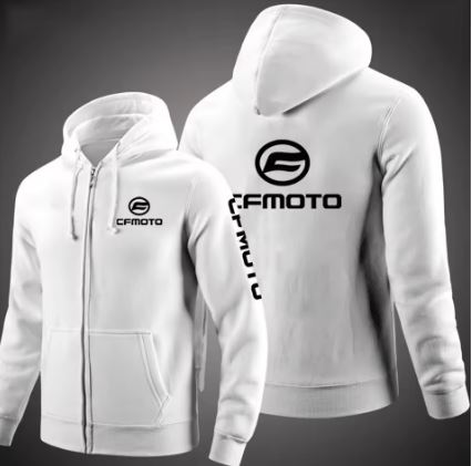 2024 Spring Autumn Cfmoto Logo Print Popular Solid Color Zipper Hoodies