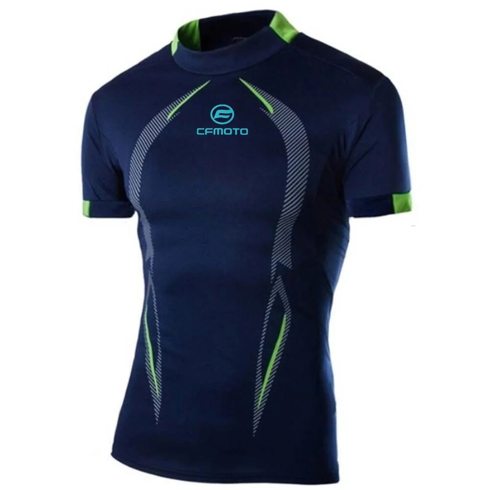 CFMoto MotorcycleMens Fitness Training Top Tee High Stretch Muscle T-shirt