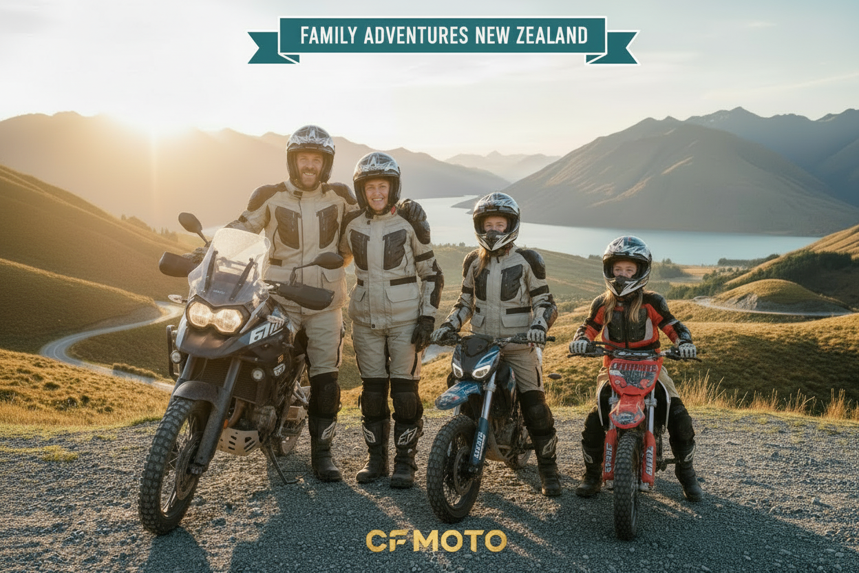 CF Moto Family Safety with Gold Logo