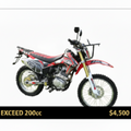 EXCEED 200cc $4,500