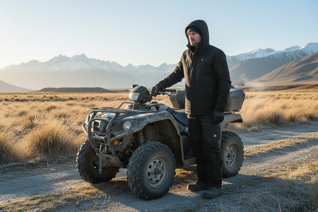 Man Black Jacket ATV