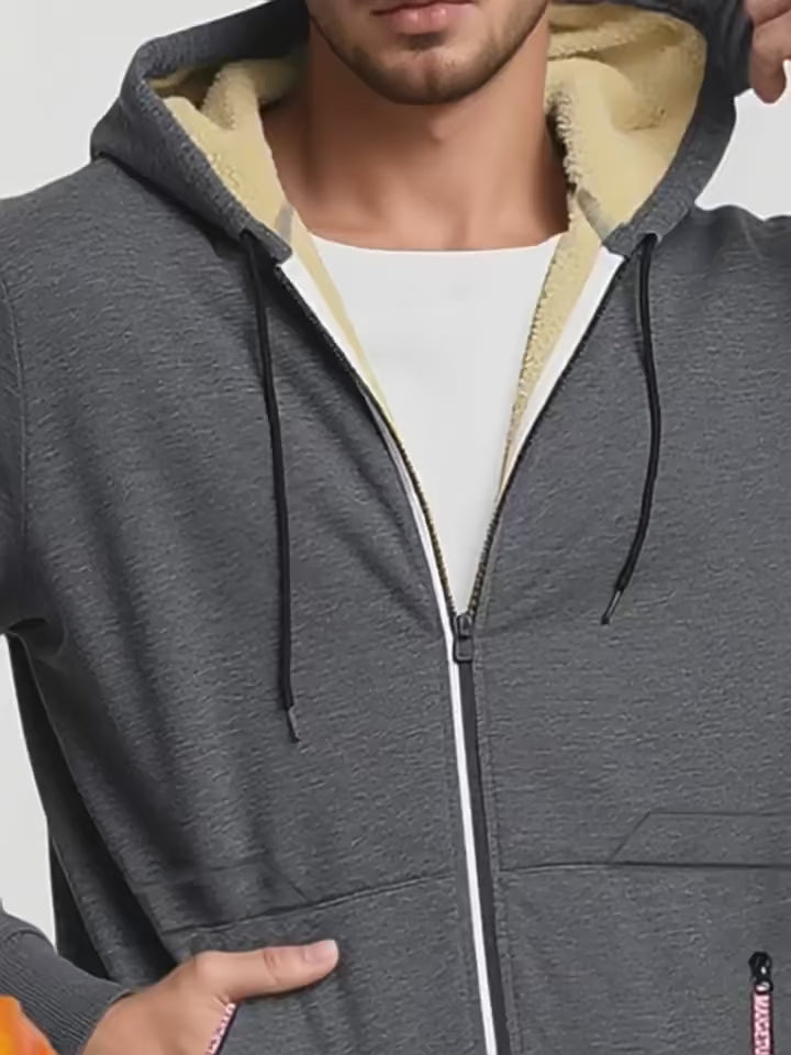Shop the CFMOTO Sherpa-Lined Zip-Up Hoodie. Premium fleece warmth, bold branding.